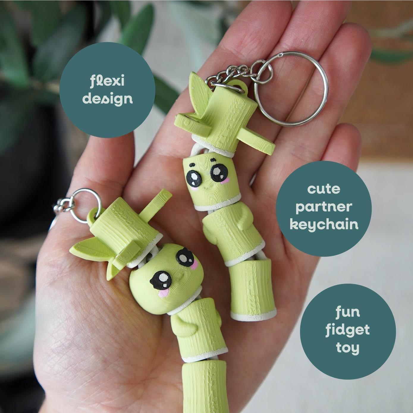 Bamboo Buddies – Paire de jouets magnétiques à tenir en main