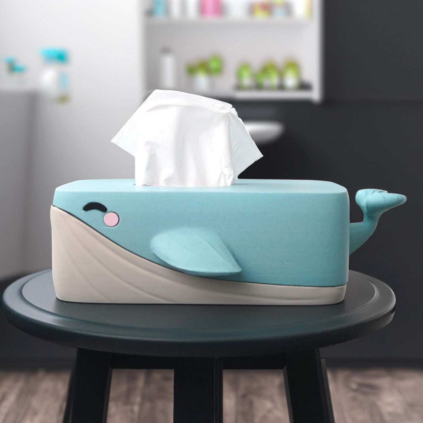 Bubbles la baleine – Housse de boîte à mouchoirs