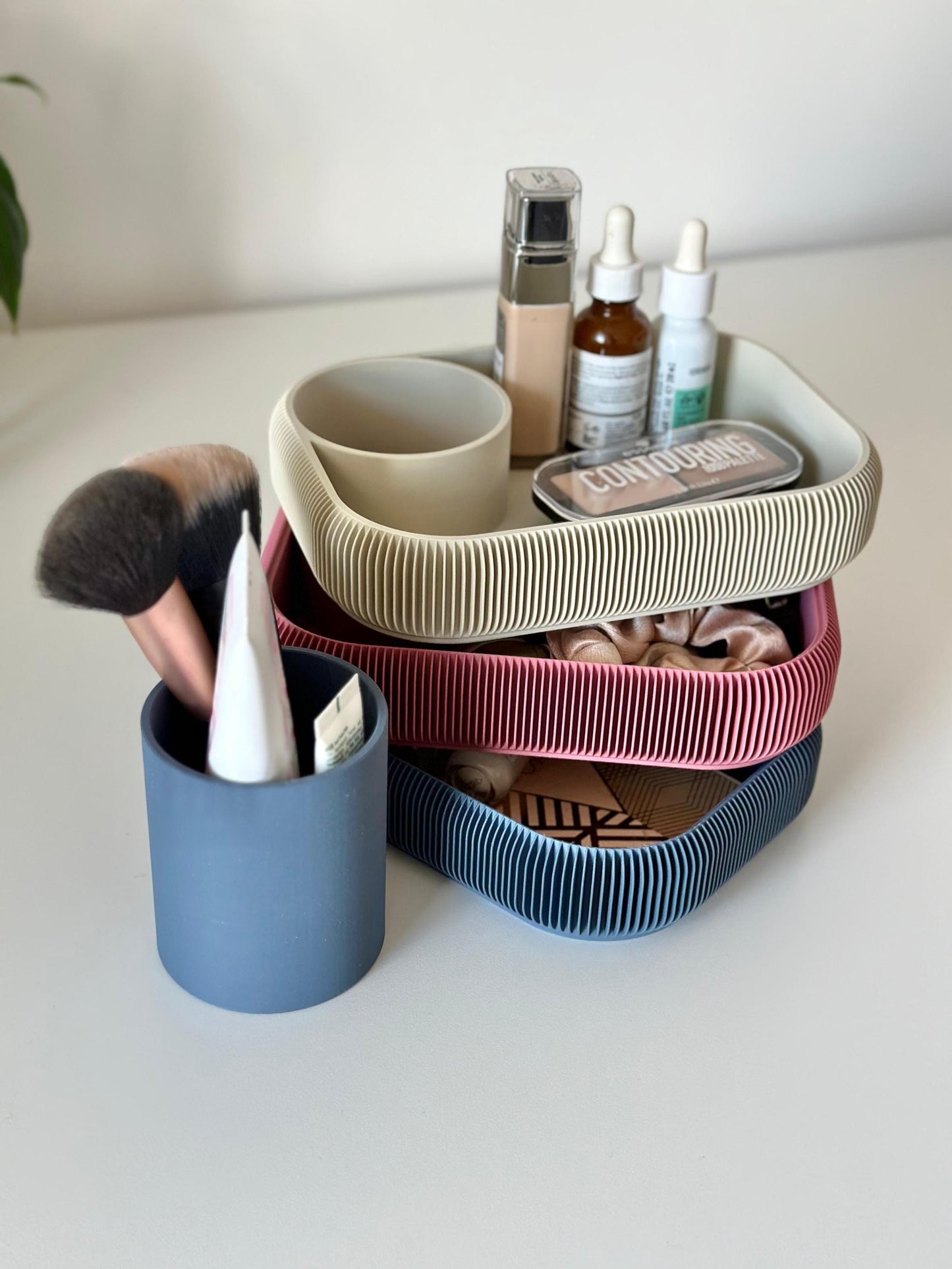 Organisateur STACKSEY – Plateau rotatif minimaliste à 3 niveaux