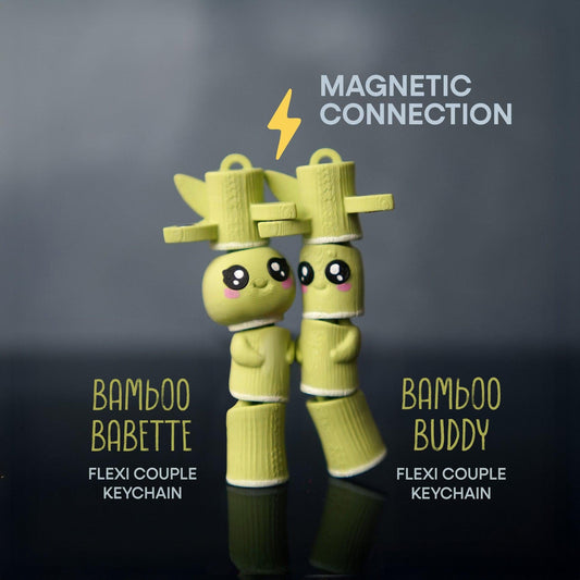 Bamboo Buddies – Paire de jouets magnétiques à tenir en main