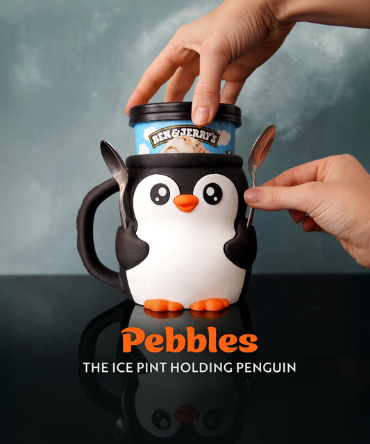 Pebbles le pingouin – Porte-pinte de glace imprimé en 3D