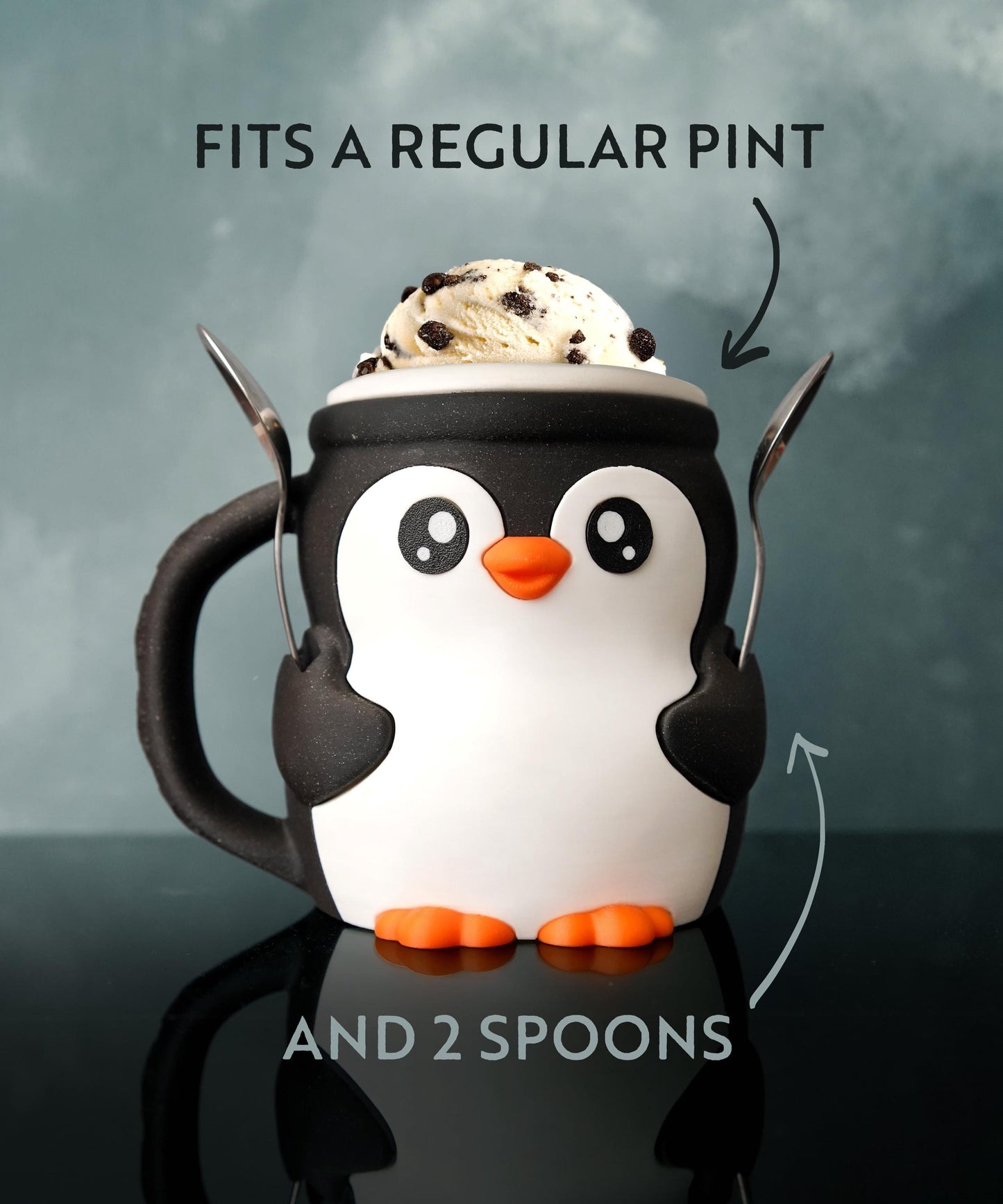 Pebbles le pingouin – Porte-pinte de glace imprimé en 3D