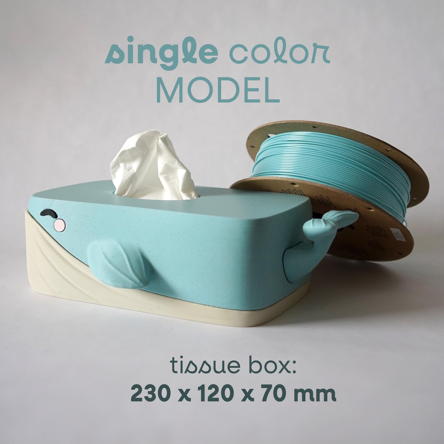 Bubbles la baleine – Housse de boîte à mouchoirs