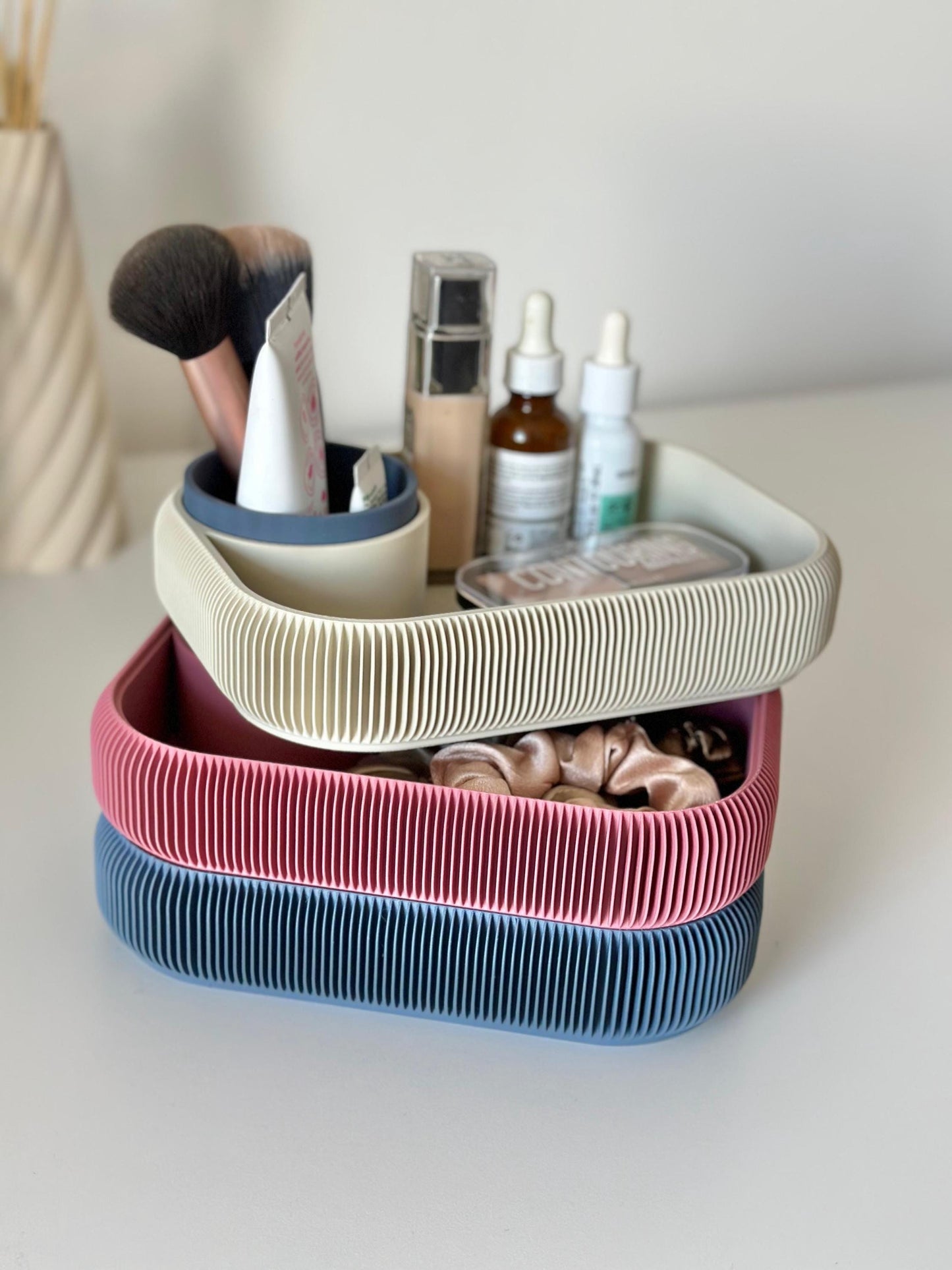 Organisateur STACKSEY – Plateau rotatif minimaliste à 3 niveaux