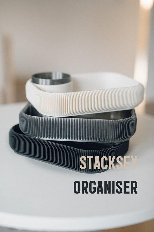 Organisateur STACKSEY – Plateau rotatif minimaliste à 3 niveaux