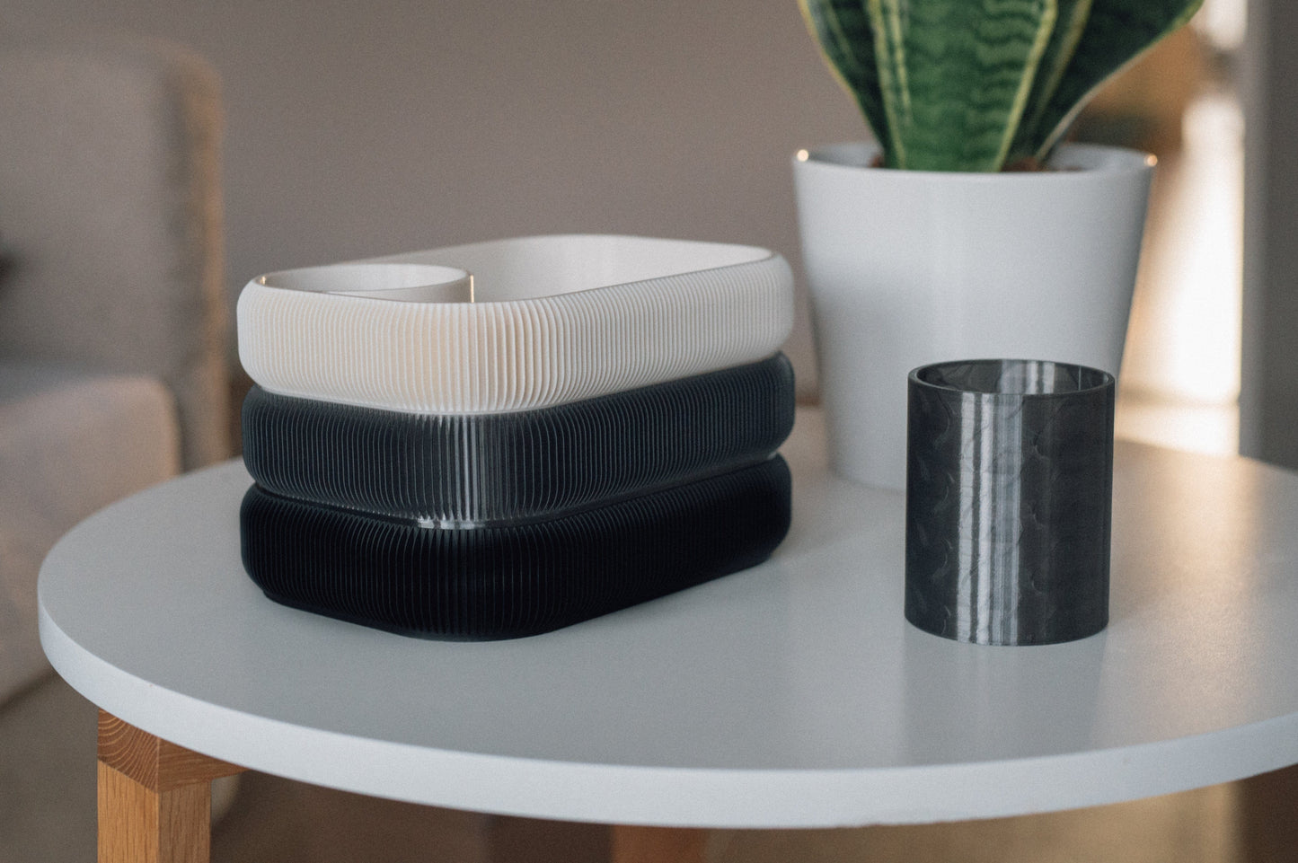 Organisateur STACKSEY – Plateau rotatif minimaliste à 3 niveaux