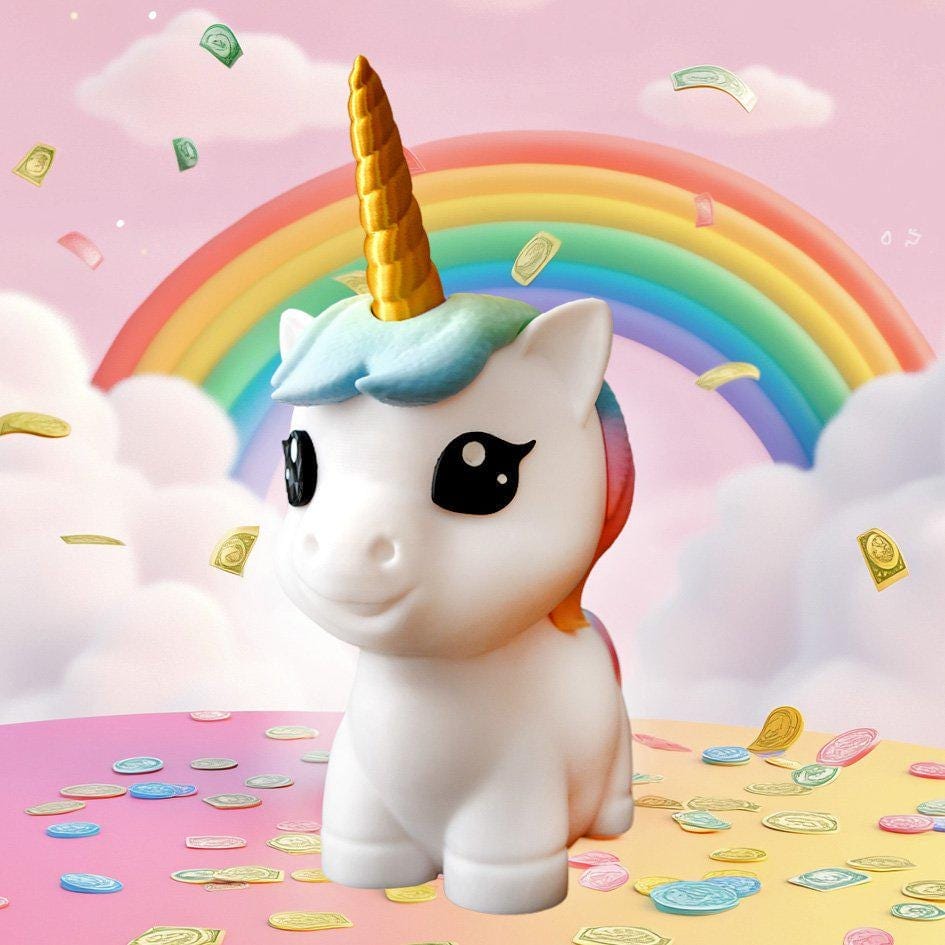 Umi la Licorne – Tirelire avec rangement caché